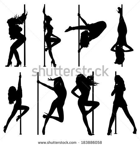Pole Dance Women Silhouettes Format 450x470 Pole Dance Women Silhouettes Format