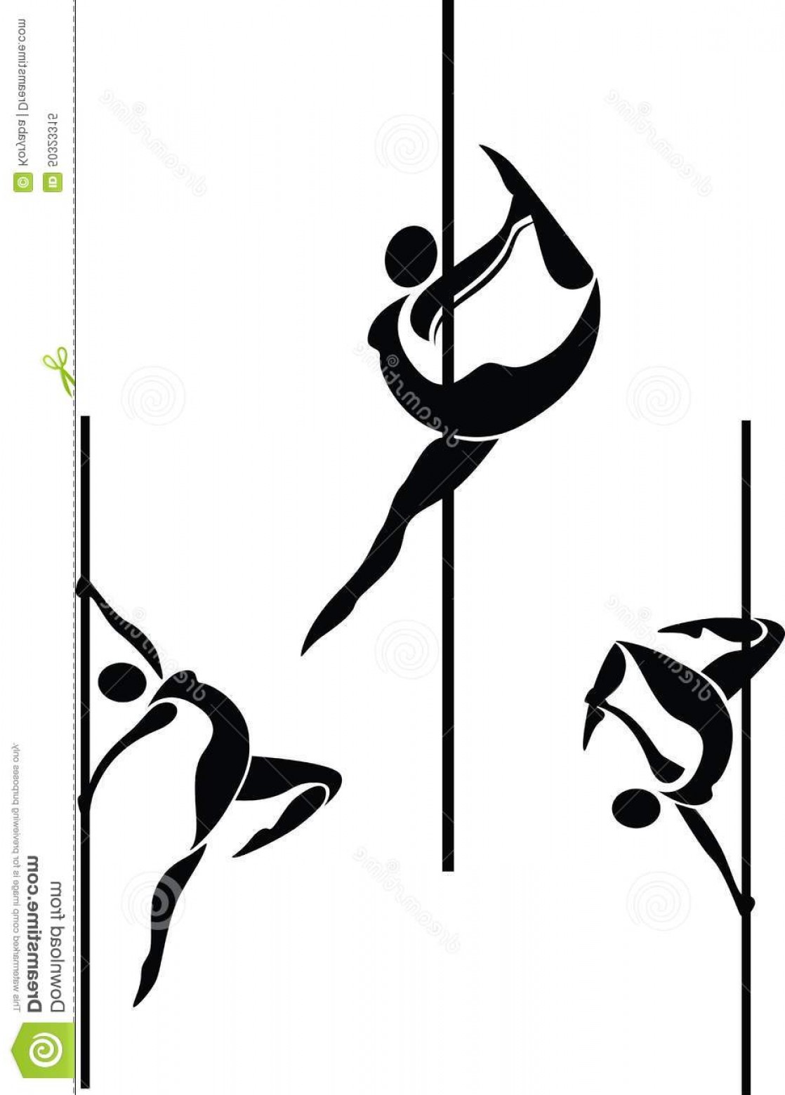 Stock Illustration Stylized Pole Dancers Vector Illustration 1118x1560 Stock Illustration Stylized Pole Dancers Vector Illustration