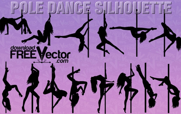 Vector Pole Dance Silhouette Vector Free Download 600x380 Vector Pole Dance Silhouette Vector Free Download