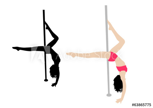 Pole Dancer Vector Silhouette 500x354 Pole Dancer Vector Silhouette