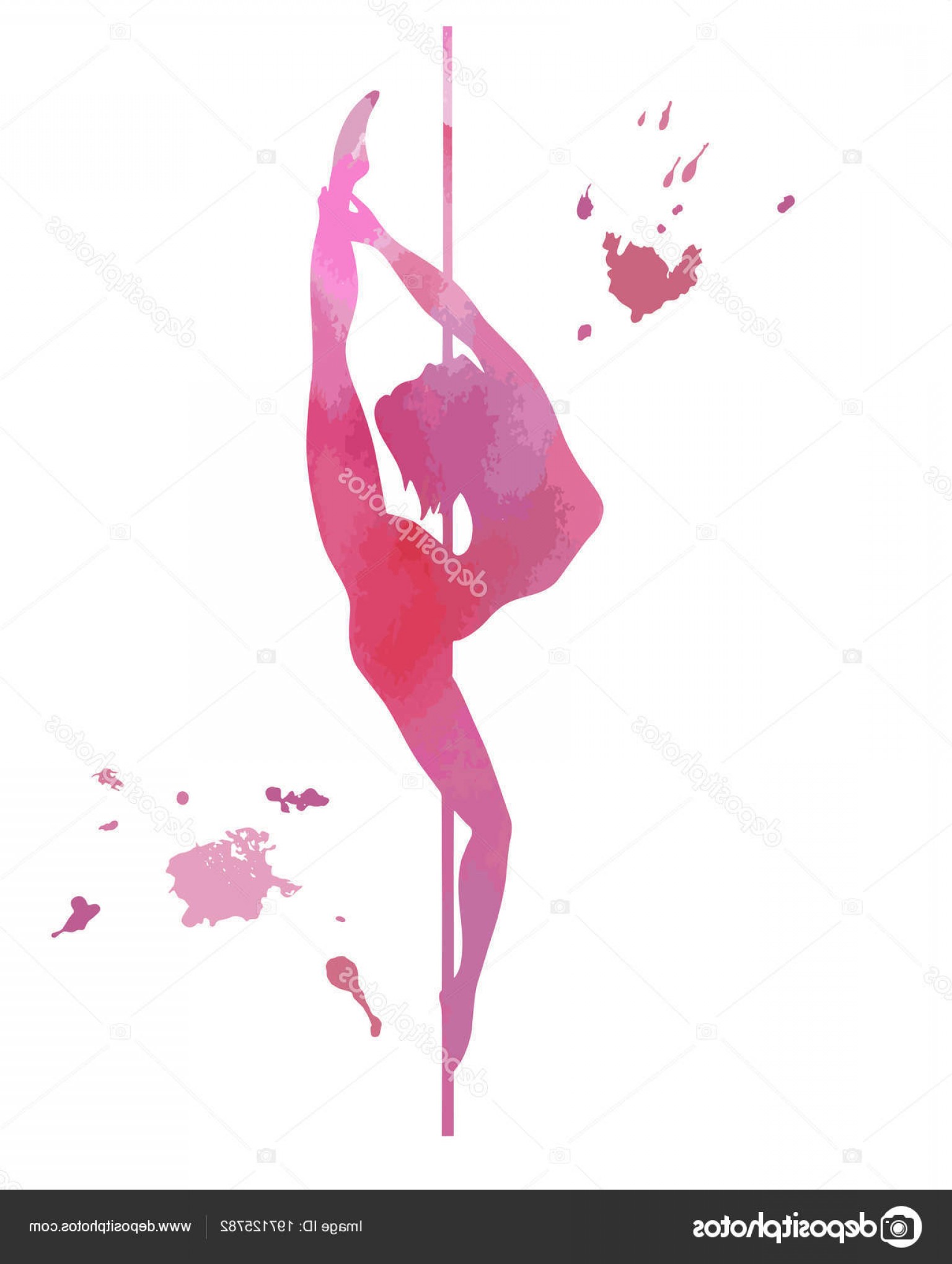 Stock Illustration Vector Silhouette Pole Dance Watercolor 1536x2040 Stock Illustration Vector Silhouette Pole Dance Watercolor