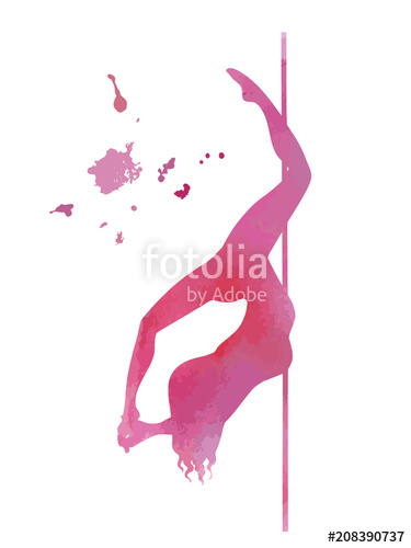 Vector Pole Dance Element Cocoon Pink Silhouette Stock Image 375x500 Vector Pole Dance Element Cocoon Pink Silhouette Stock Image
