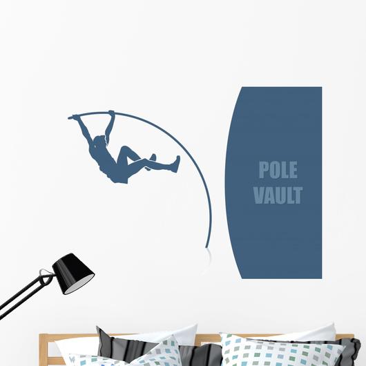 530x530 Pole Vault Vector Illustration Wall Mural