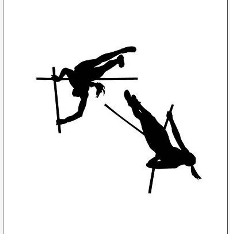 794x810 Track Field Women Pole Vault Vector Clipart Pdf Png Etsy