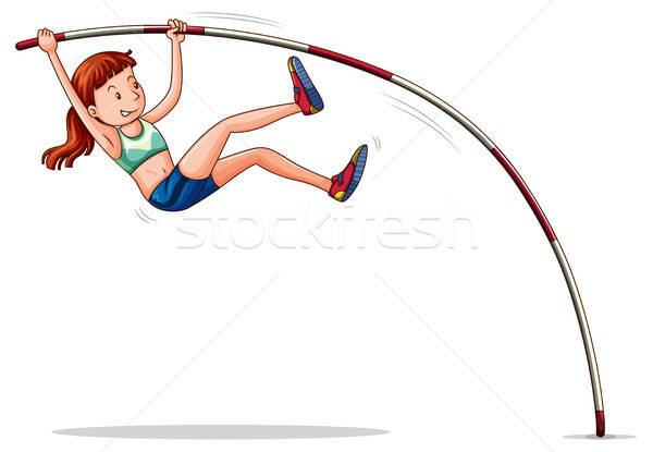 600x415 Woman Athelete Doing Pole Vault Vector Illustration Daniel Cole