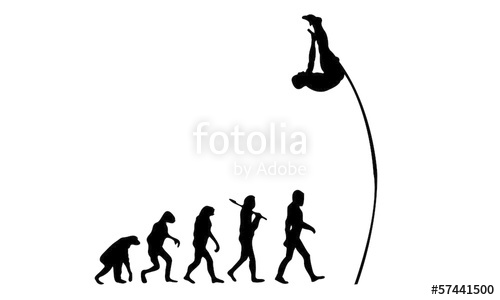 500x300 Evolution Pole Vault Stock Image And Royalty Free Vector