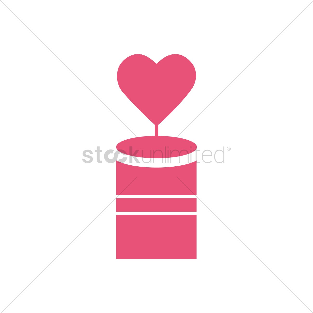 1300x1300 Heart Pole Vector Image