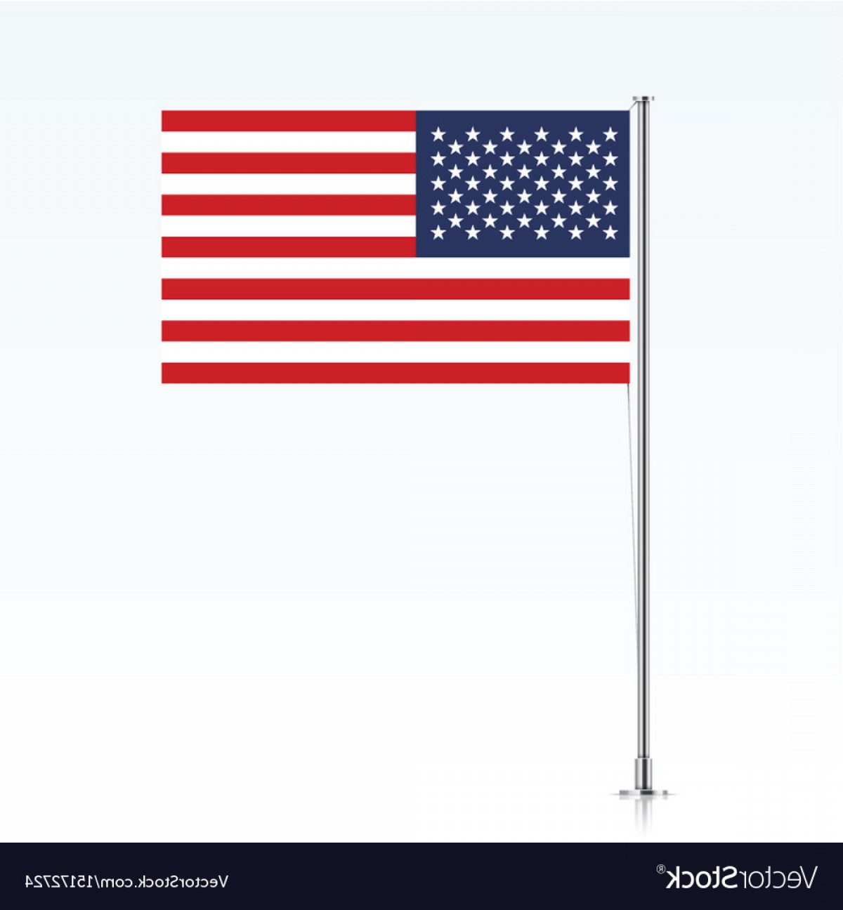 1200x1296 American Flag On Pole Vector Savoyuptown