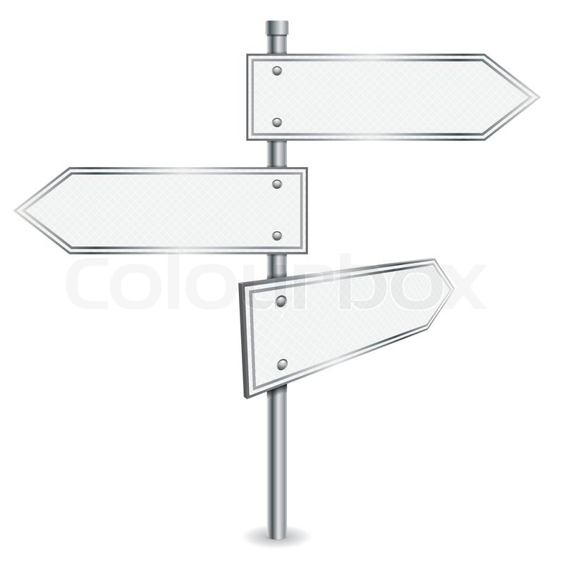 800x800 Pole With Road Signs Stock Vector Colourbox