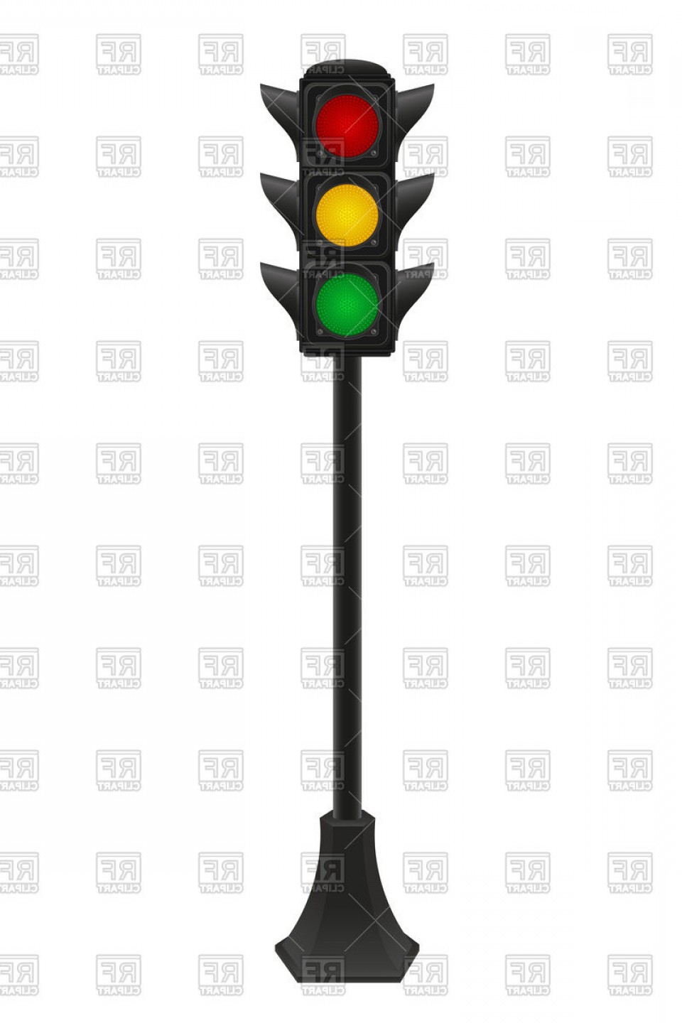 960x1440 Traffic Light On The Pole Vector Clipart Soidergi