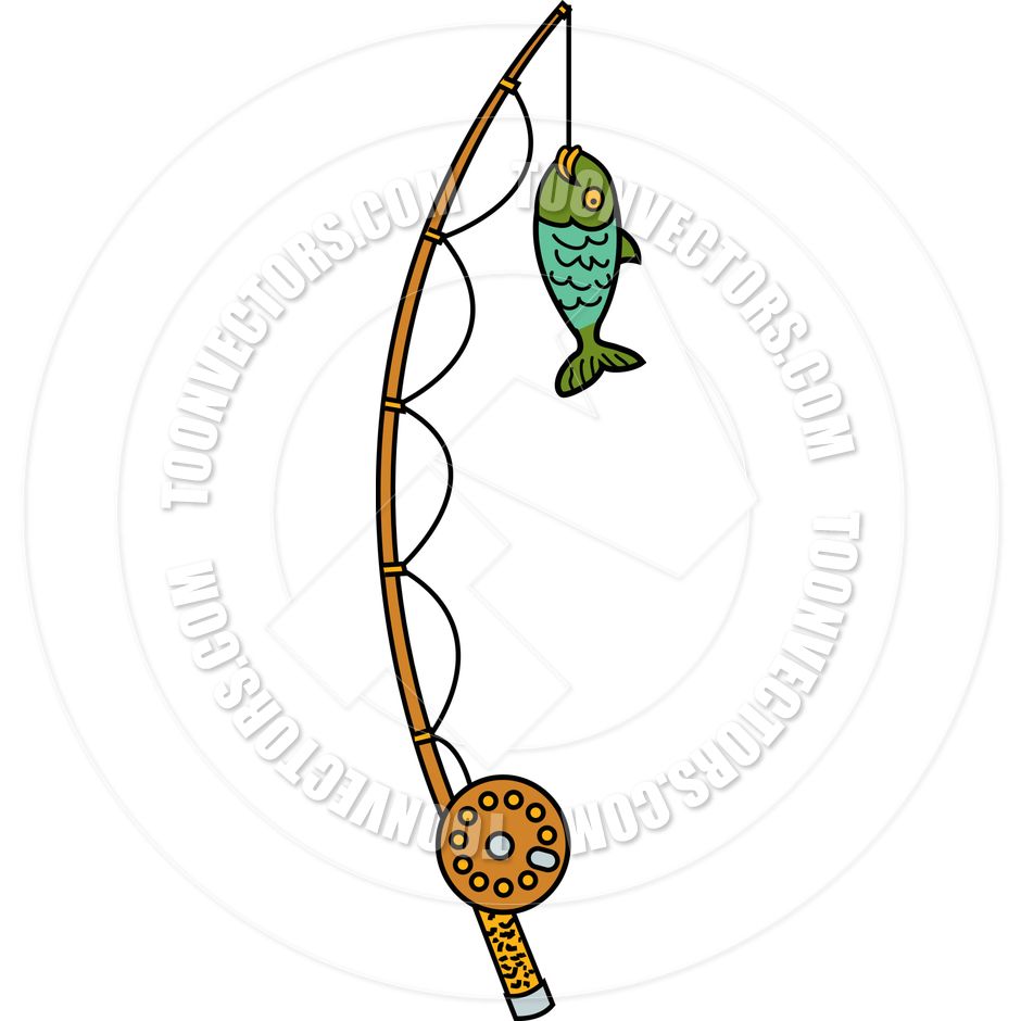 940x940 Cartoon Fishing Pole Vector