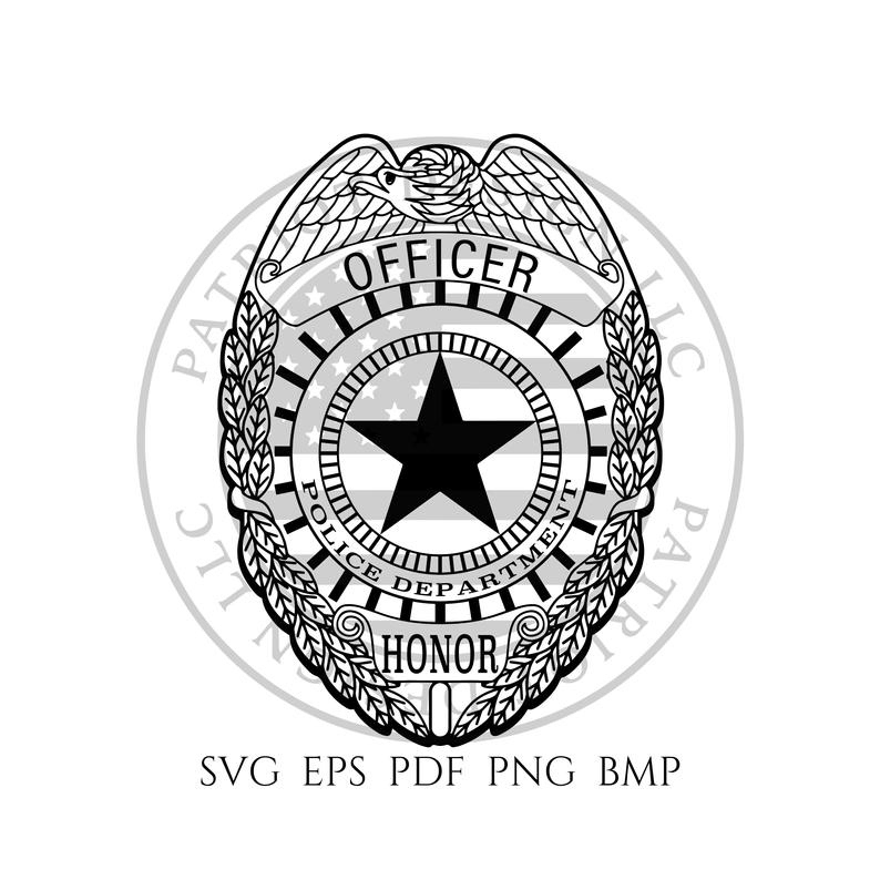 794x794 Police Badge Police Police Badge Vector Officer Black Etsy