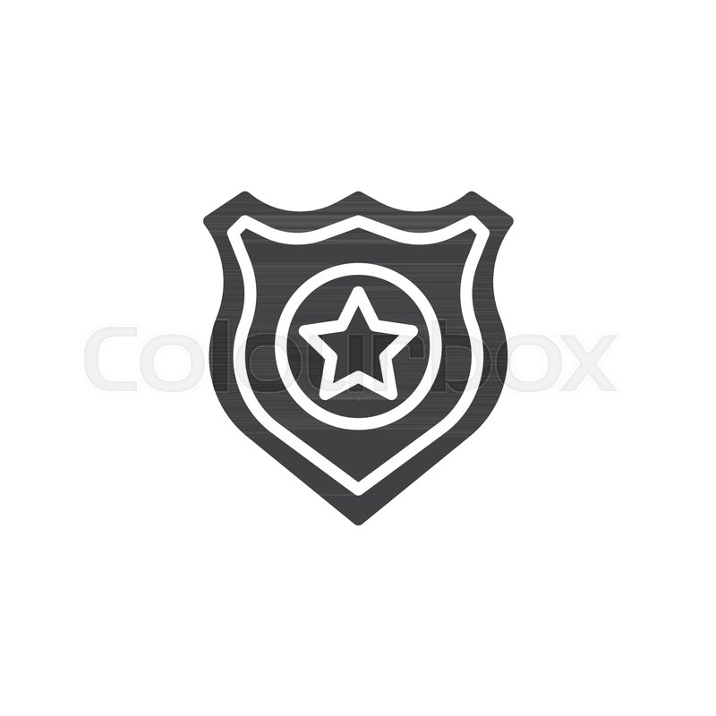 800x800 Police Badge Vector Icon Filled Flat Stock Vector Colourbox