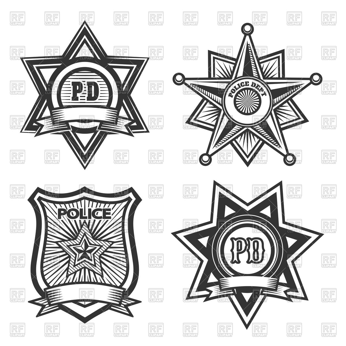 1200x1200 Police Badges And Emblems Vector Image Of Icons And Emblems