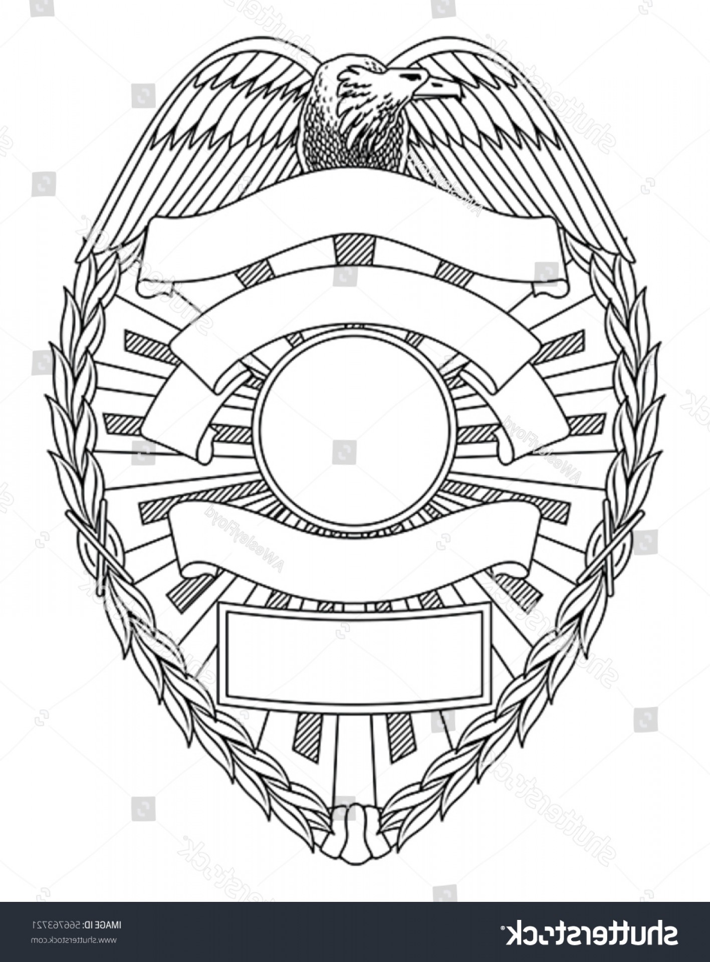 1417x1920 Police Badge Blank Illustration Law Enforcement Soidergi