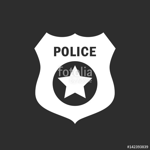 500x500 Police Badge Vector Icon Stock Image And Royalty Free Vector