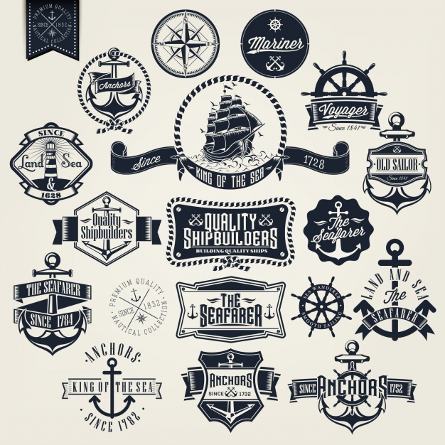 626x626 Sailing Badges Collection Vector Free Download