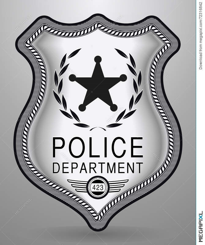 670x800 Cute Police Badge Clipart Printable Realistic Vector