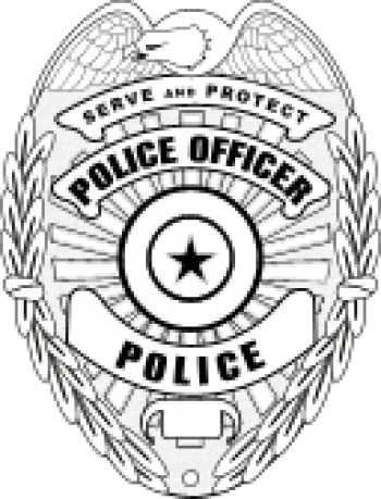 350x459 Download Police Badge Black And White Clipart Badge Police Clip