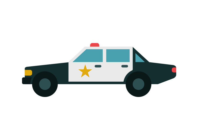800x566 Police Car Free Flat Vector
