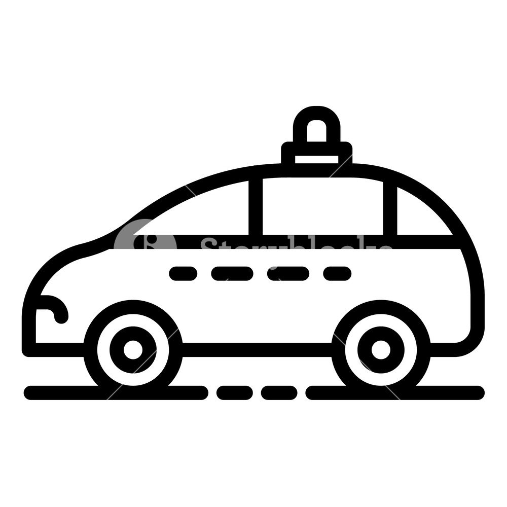 1000x1000 Police Car Icon Outline Police Car Vector Icon For Web Design
