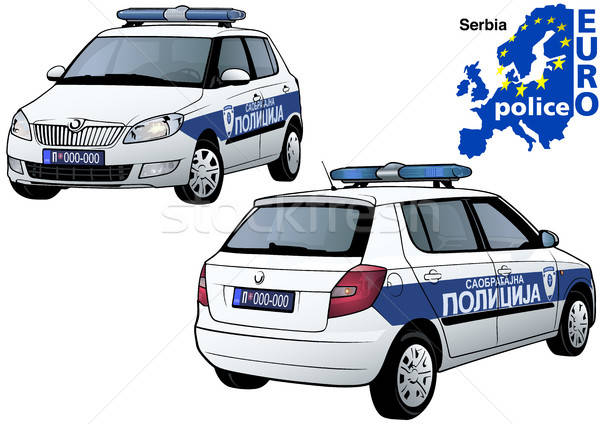 600x424 Serbia Police Car Vector Illustration Roman Dekan