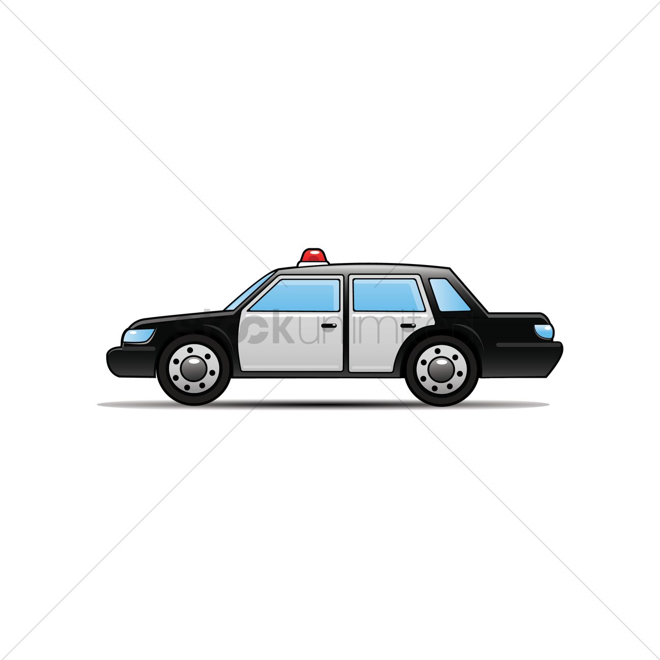 1300x1300 Free Police Car Vector Image