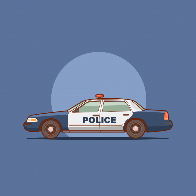 626x626 Los Angeles Police Car Vector Illustration Vector Premium Download