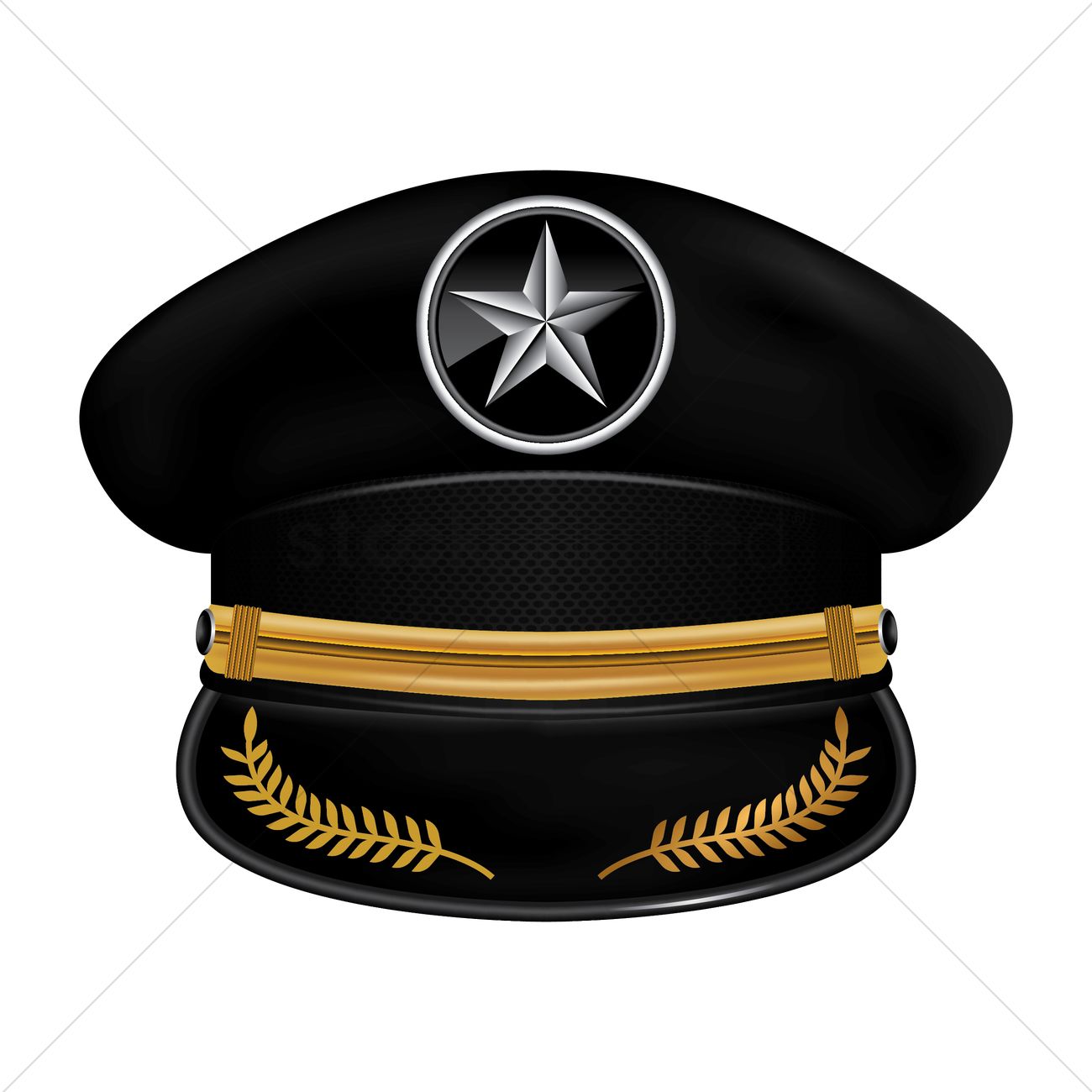 1300x1300 Police Cap Vector Image