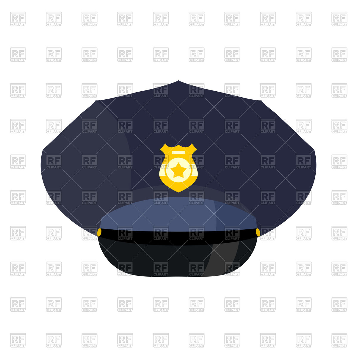 1200x1200 Police Cap Isolated Vector Image Of Objects Popaukropa