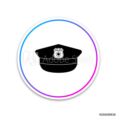 500x500 Police Cap With Cockade Icon Isolated On White Background Police