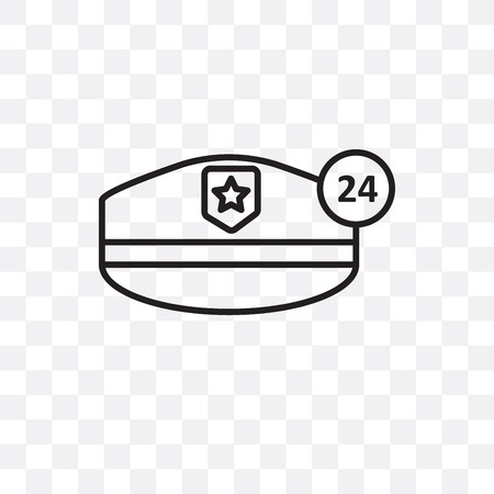 450x450 Police Hat Vector Icon Isolated On Transparent Background, Police