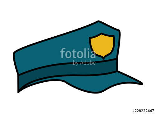 500x367 Cute Police Hat Isolated Icon Stock Image And Royalty Free Vector