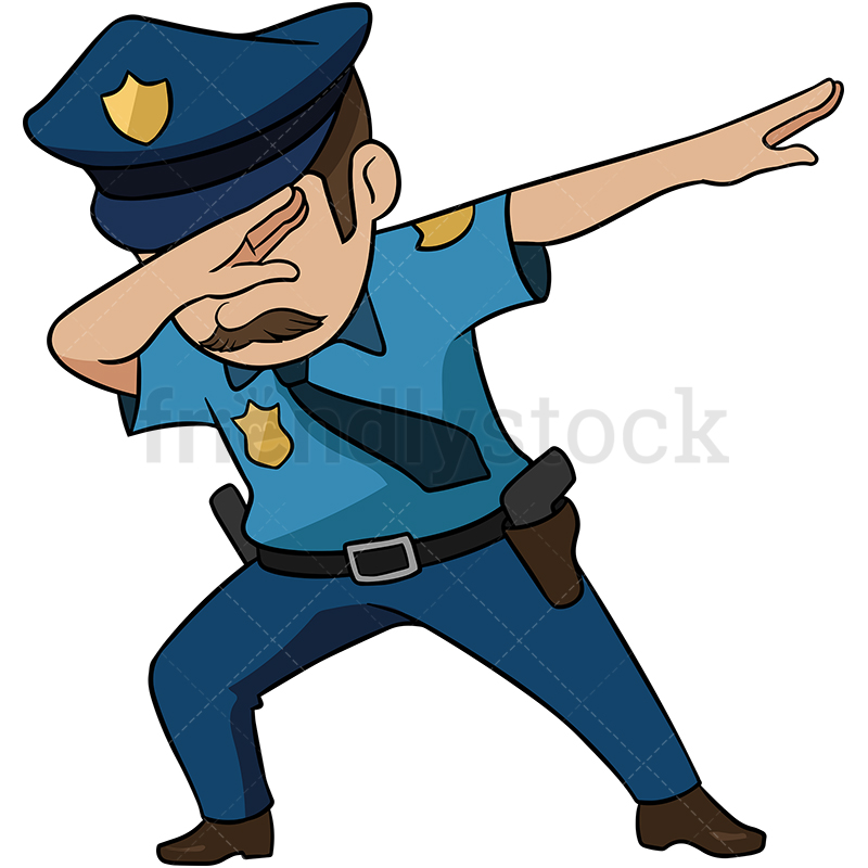 800x800 Coloring Cartoon Police Hat Dabbing Police Officer