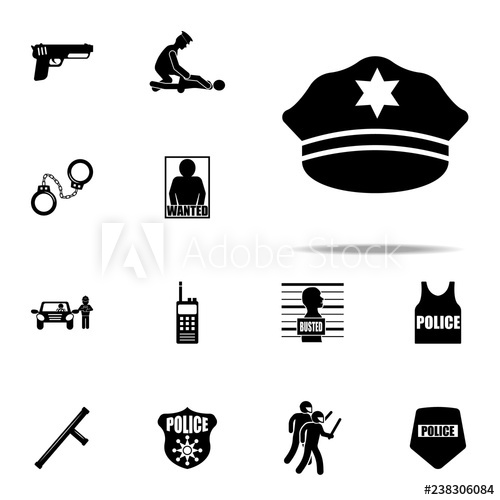 500x500 Police Cap Icon Police Icons Universal Set For Web And Mobile