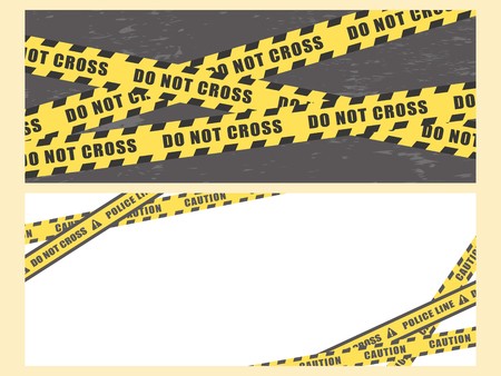 450x338 Police Line Vector Banner Set Royalty Free Vector Graphics