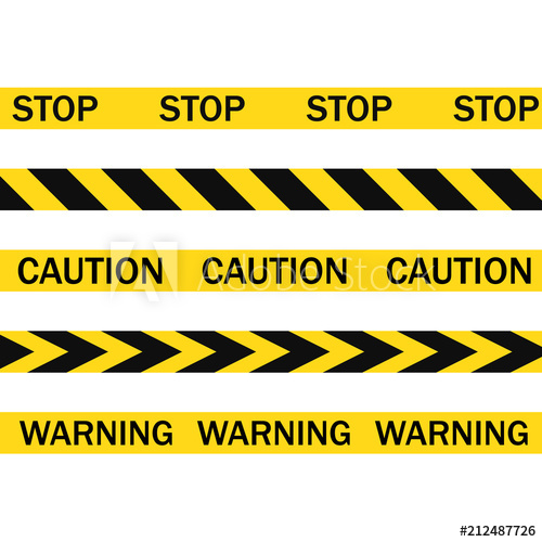 500x500 Police Line Caution Vector Flat Design