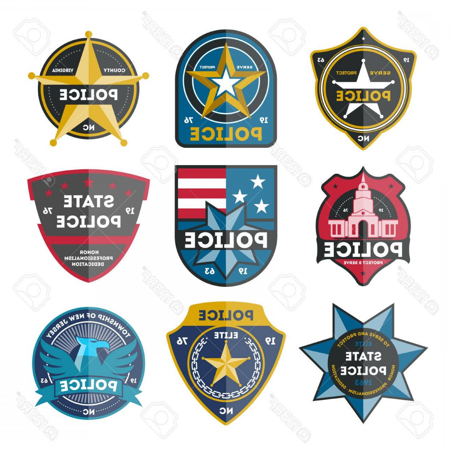 1560x1560 Vector Police Department Logos Handandbeak