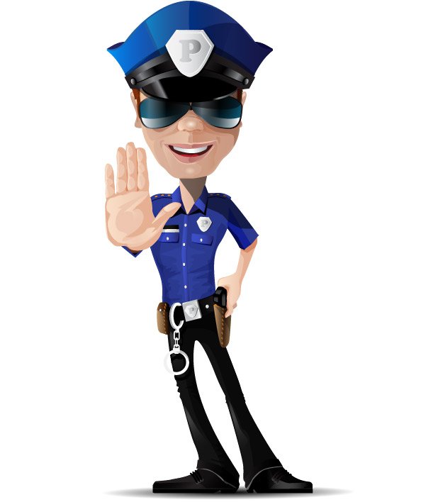 594x708 Free Policeman Vector Character Files, Vectors Graphics