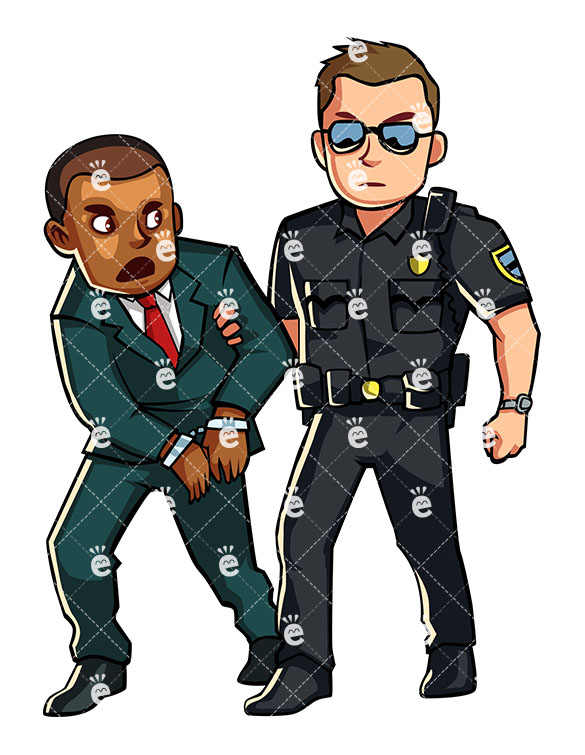 585x755 Police Officer Arresting A Formally Dressed Black Man