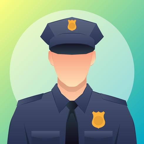 490x490 Police Officer Avatar Illustration