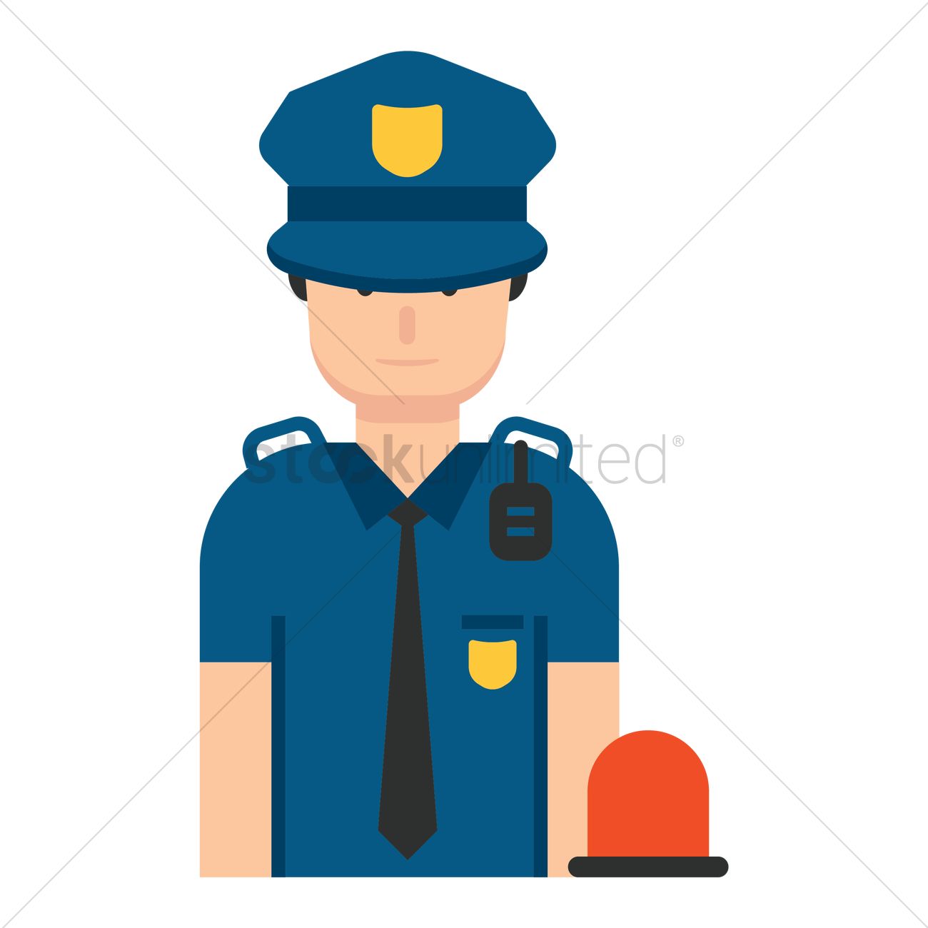 1300x1300 Policeman Vector Image