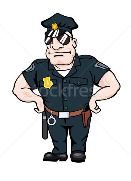436x600 Cartoon Smiling Policeman Vector Illustration Anzhela Buch
