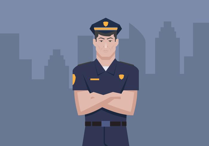 700x490 Police Officer Vector Illustration