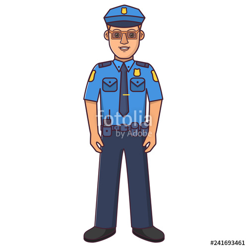 500x500 Police Officer Cartoon Character Police Man