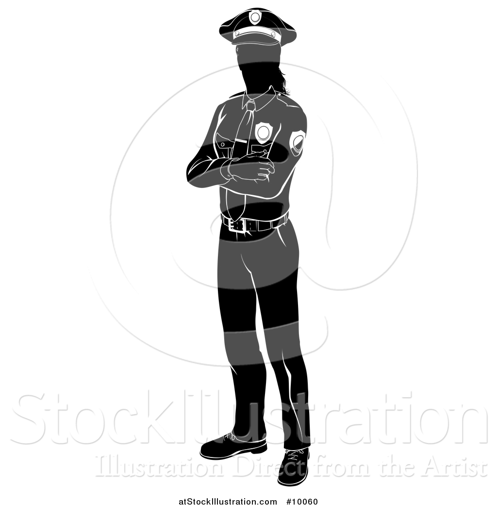 1024x1044 Vector Illustration Of A Black And White Silhouetted Standing