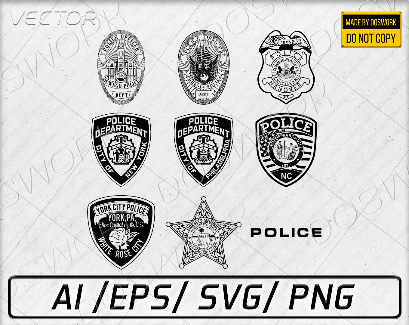 police patch design template