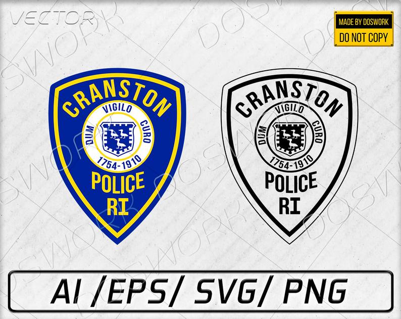 794x631 Cranston Police Badge Patch Set Vector Clipart Bundle Etsy