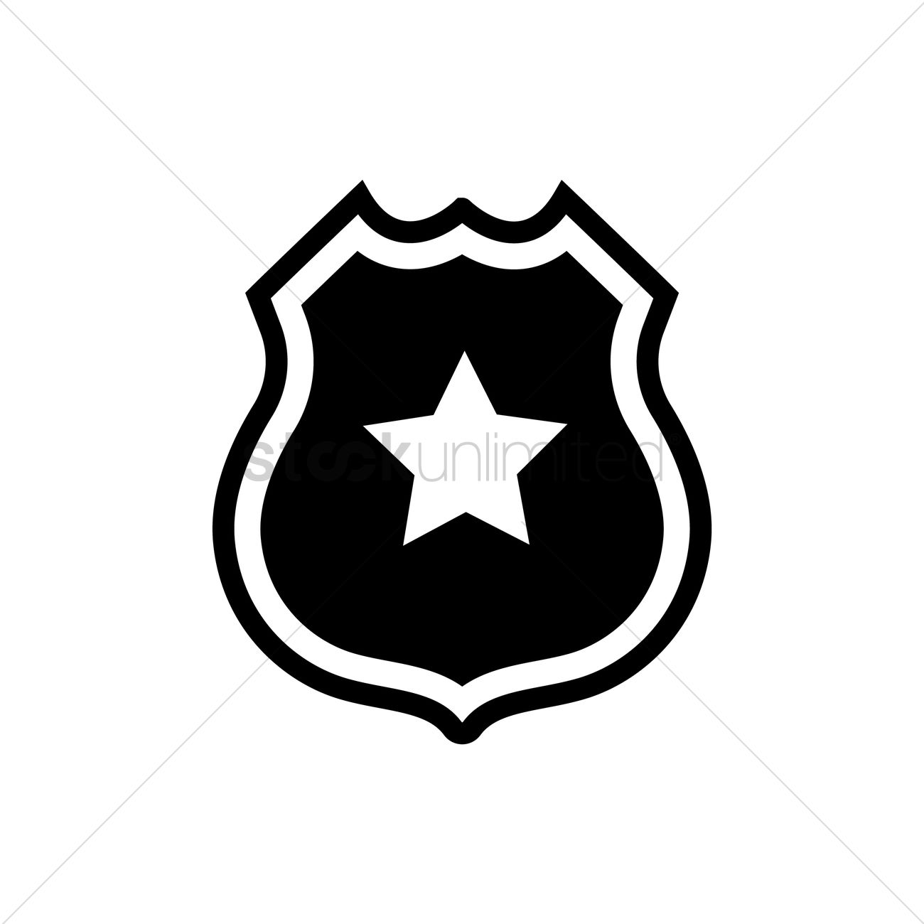 1300x1300 Police Badge Vector Image