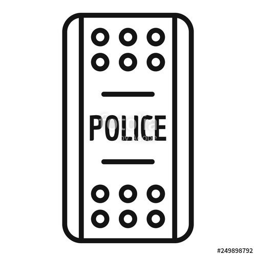 500x500 Police Shield Icon Outline Police Shield Vector Icon For Web
